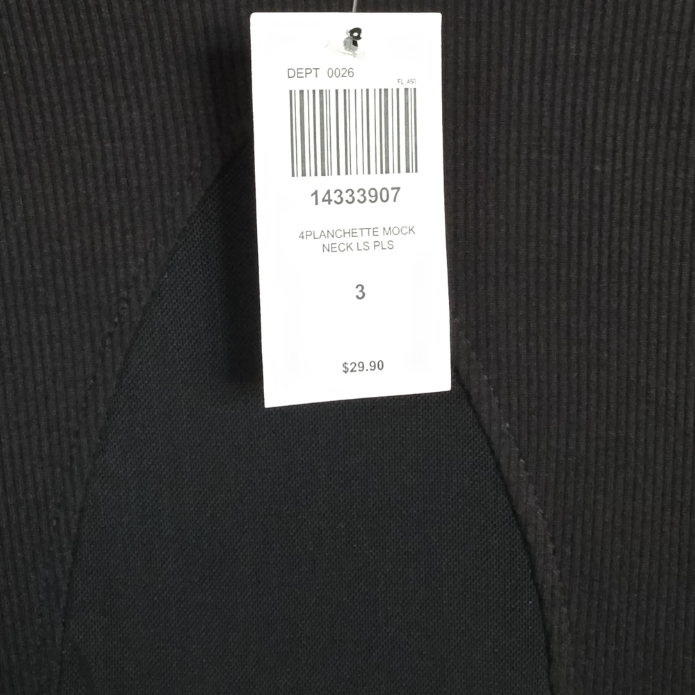 NWT Hot Topic Size 3X Black Planchette Cutout Mock Neck Long-Sleeve Top - Picture 6 of 7
